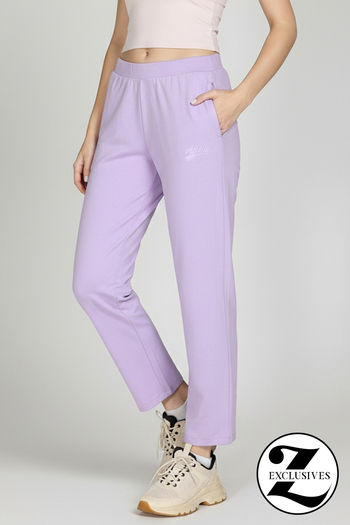 Buy Zivame 2 Mile Fashion Knit Cotton Loungewear Bottom - Lilac Breeze